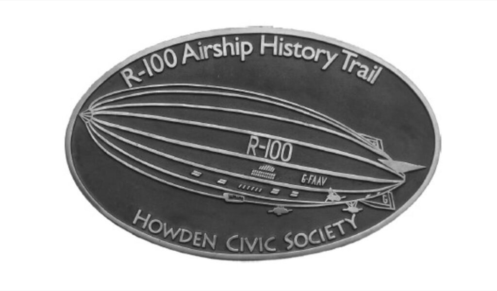 R100 History Trail plaque